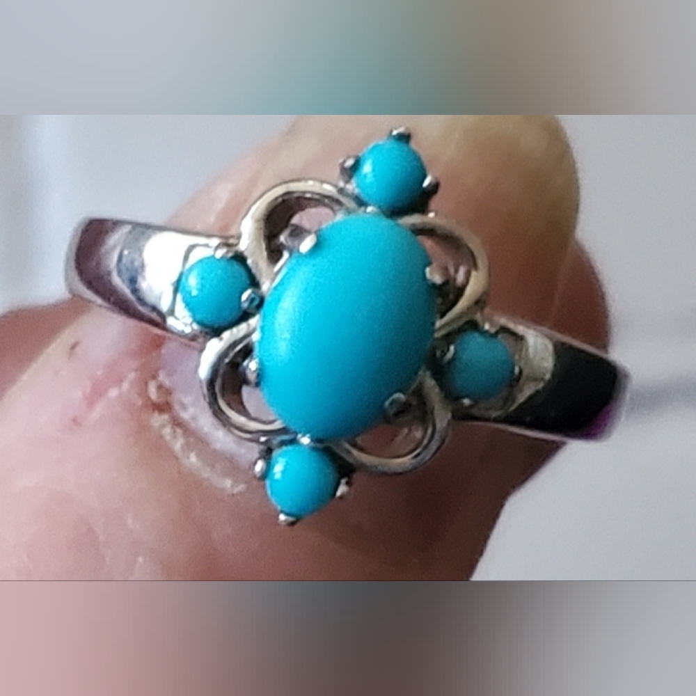 Sz. 7 Turquoise 925 Ring